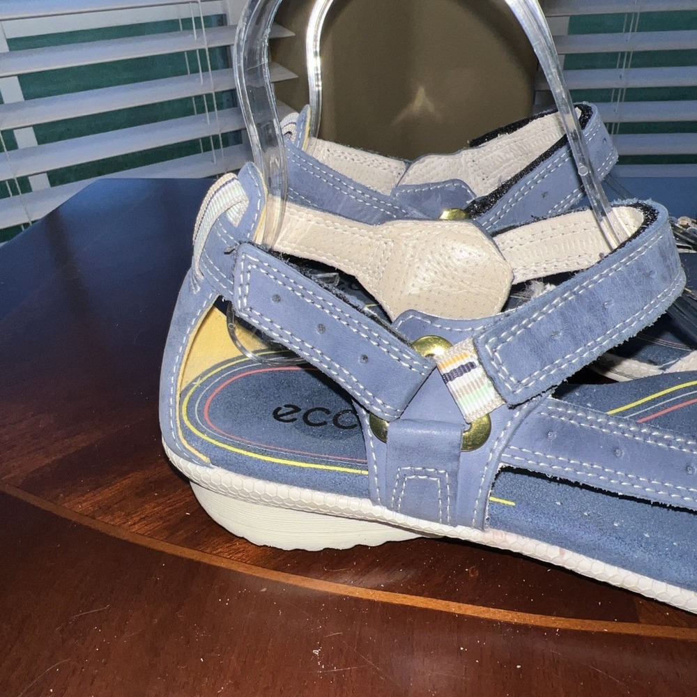 ECCO Hill Move Blue Sandals Women Sz 40 (US 9 to 9.5) Comfort Athleisure Cruise - Picture 10 of 15